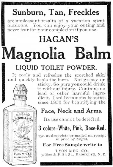 1910 Hagans Magnolia Balm