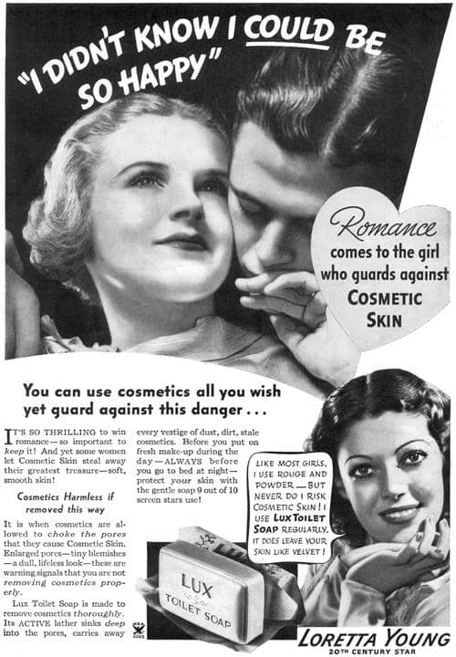1939 Lux soap advertisement