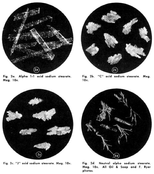 Sodium stearate cystals