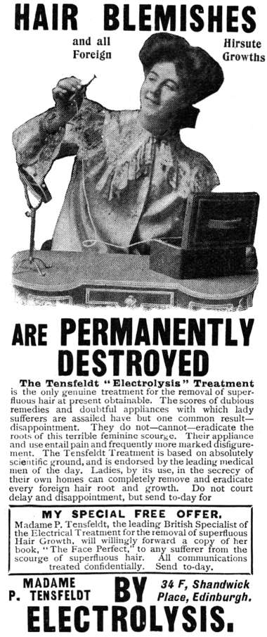 1906 The Tensfedt Electrolysis Treatment