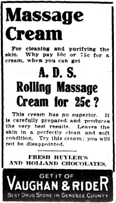 1911 A. D. S. Rolling Massage Cream