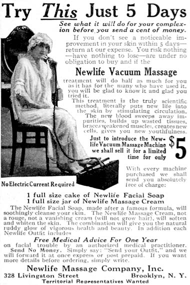 1916 Newlife Vacuum Massage
