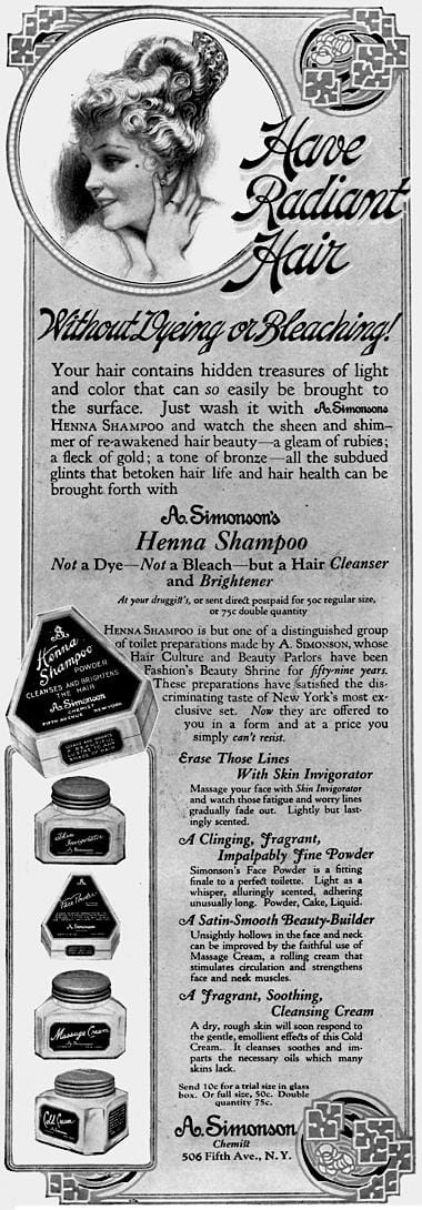 1920 A Simonson Massage (rolling) Cream