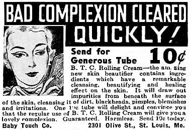 1935 Baby Touch Company Rolling Cream