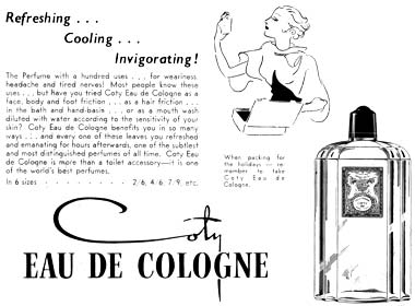 1936 Coty Cologne