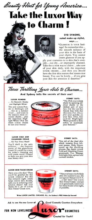 1940 Luxor Skin Tissue Cream