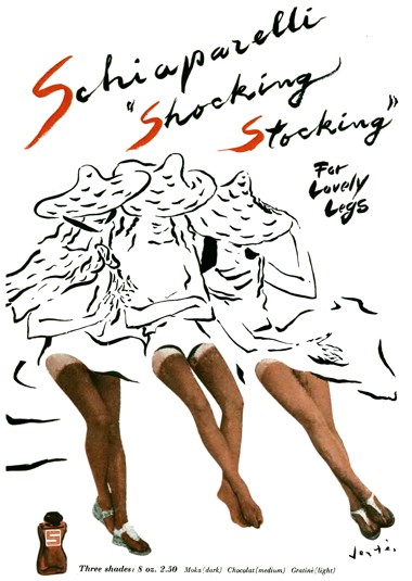 1943 Schiaparelli Shocking Stocking