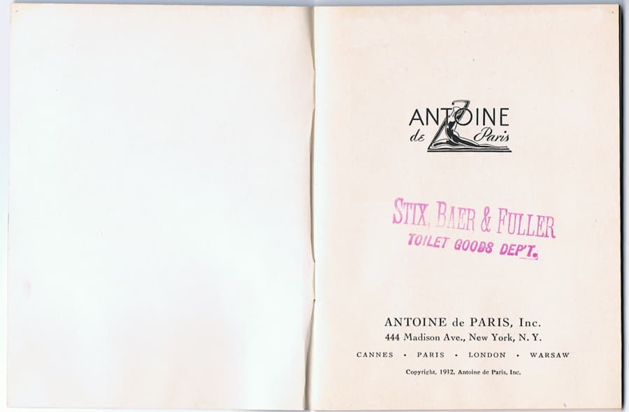 1932 Antoine de Paris his Method page 1