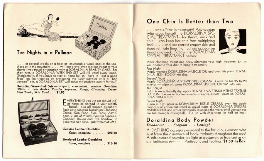 Doraldina presents fashions in cosmetics pages 18,19