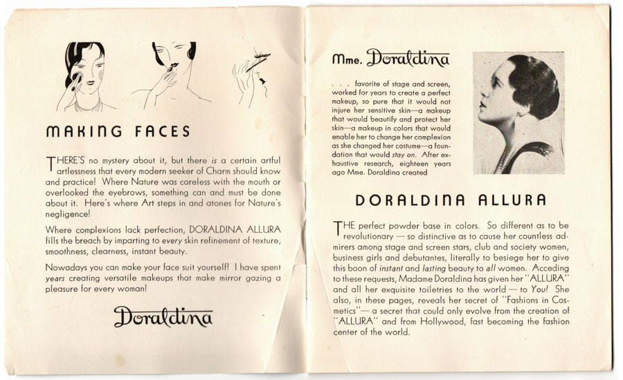 Doraldina presents fashions in cosmetics page 1