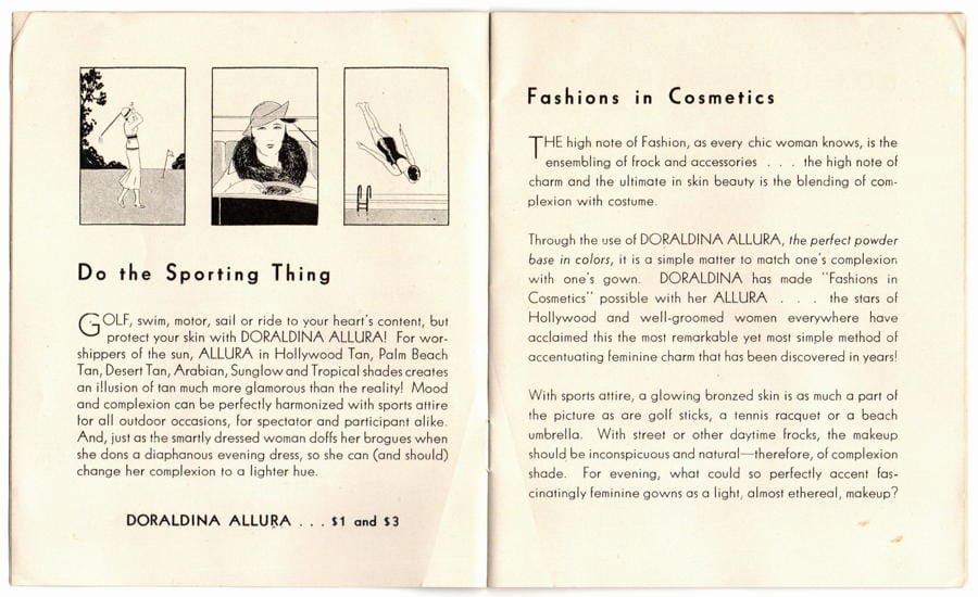 Doraldina presents fashions in cosmetics pages 4,5