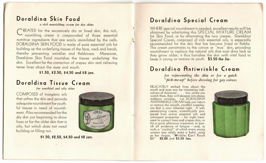 Doraldina presents fashions in cosmetics pages 12,13