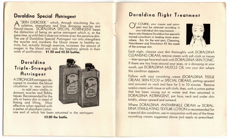 Doraldina presents fashions in cosmetics pages 14,15