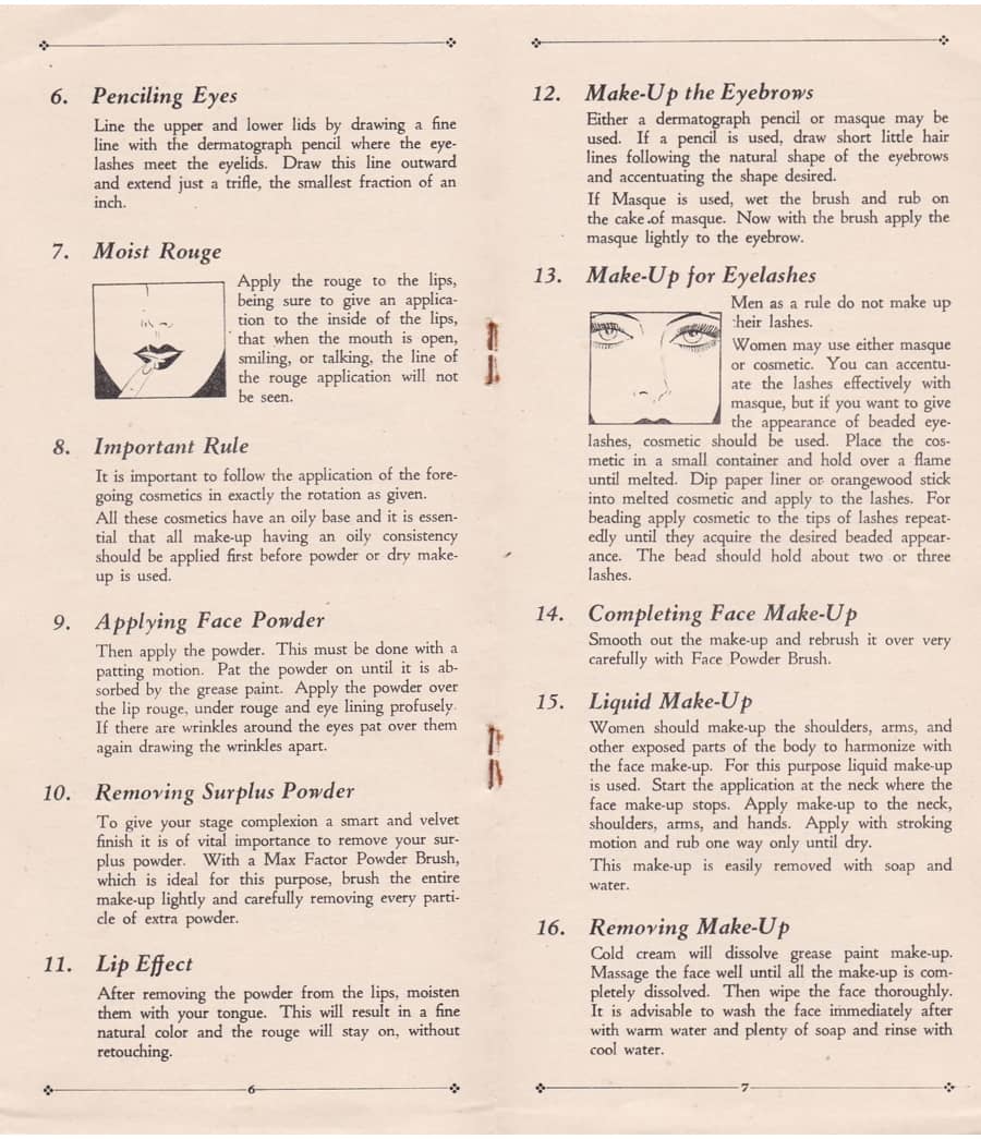 1929 Hints on the Art of Make-up pages 4-5