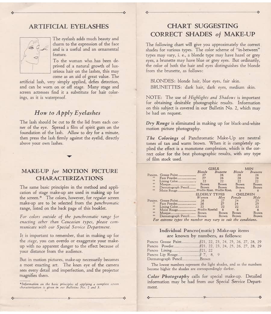 1929 Hints on the Art of Make-up page 6-7