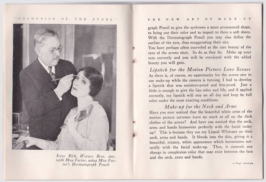 1929 The New Art of Society Make-up pages 16-17