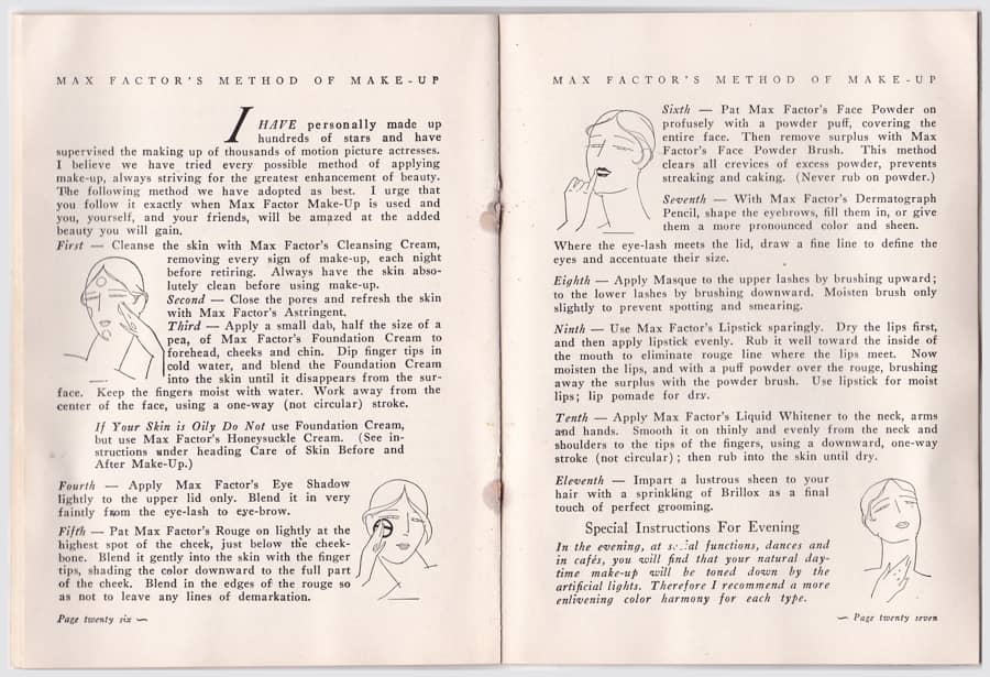1929 The New Art of Society Make-up pages 24-25