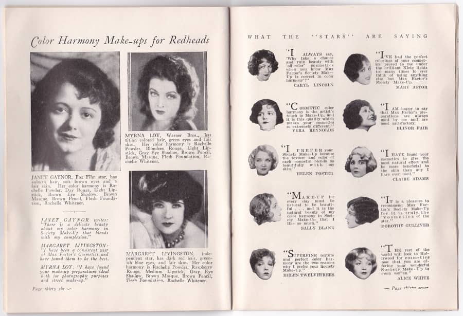 1929 The New Art of Society Make-up pages 34-35