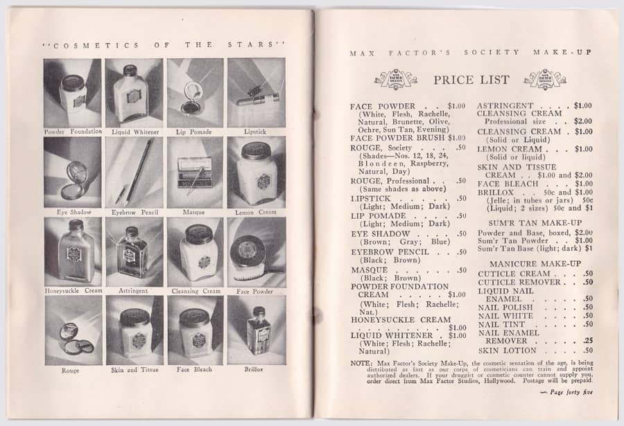 1929 The New Art of Society Make-up pages 42-43