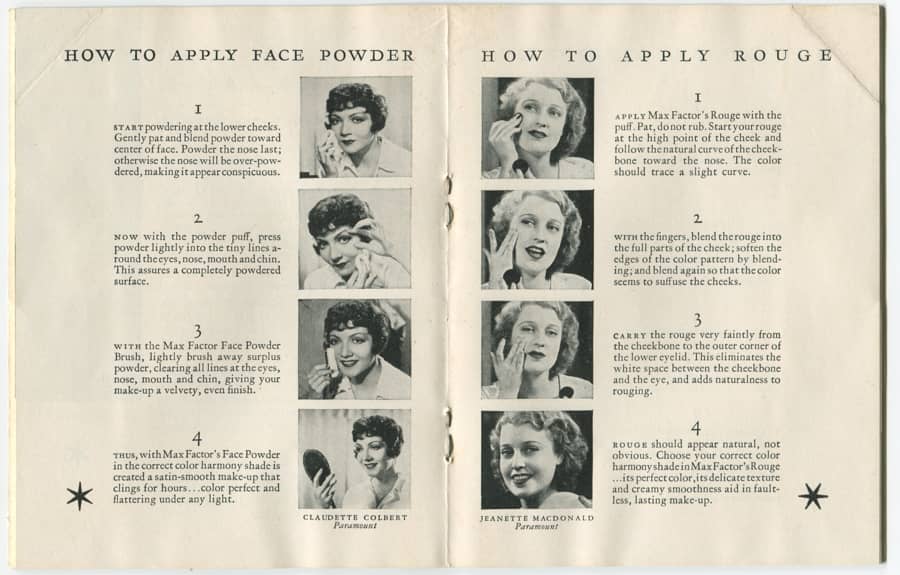1932 The New Art of Society Make-up pages 22-23