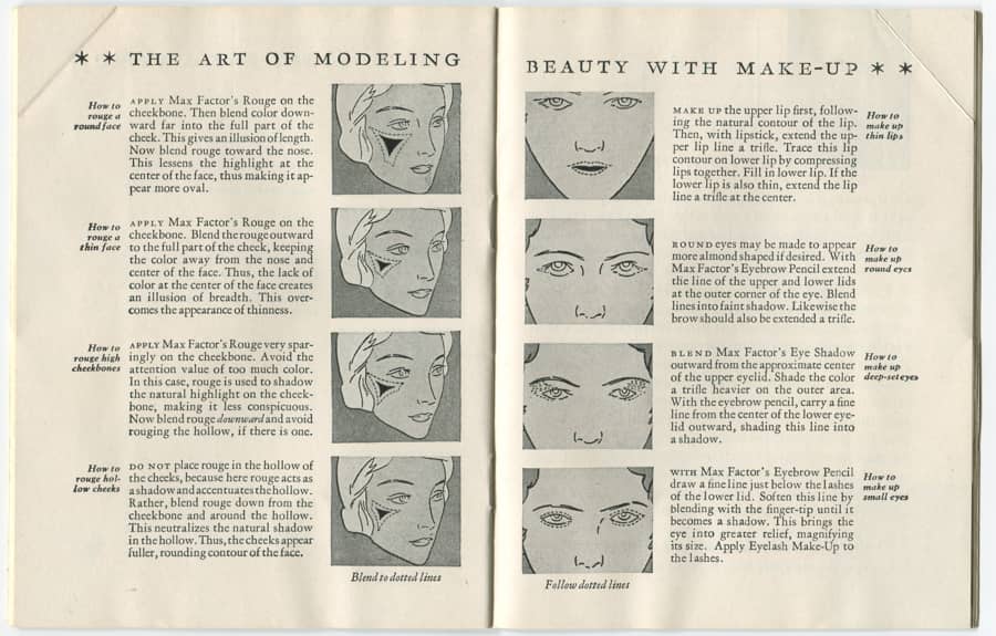 1932 The New Art of Society Make-up pages 26-27