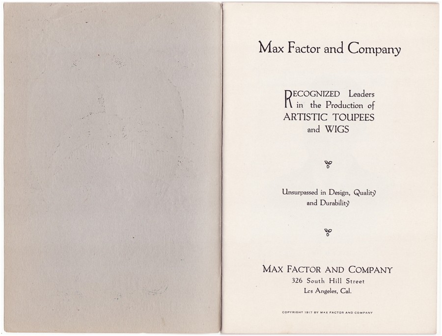 1917 Max Factor and Company page 1