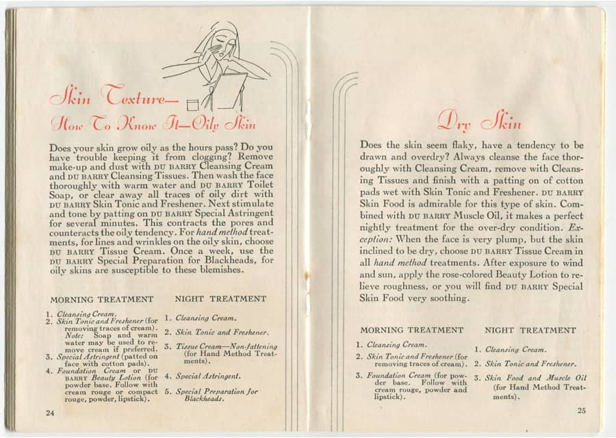 1935 Home Method of Du Barry Beauty Treatments pages 26-27