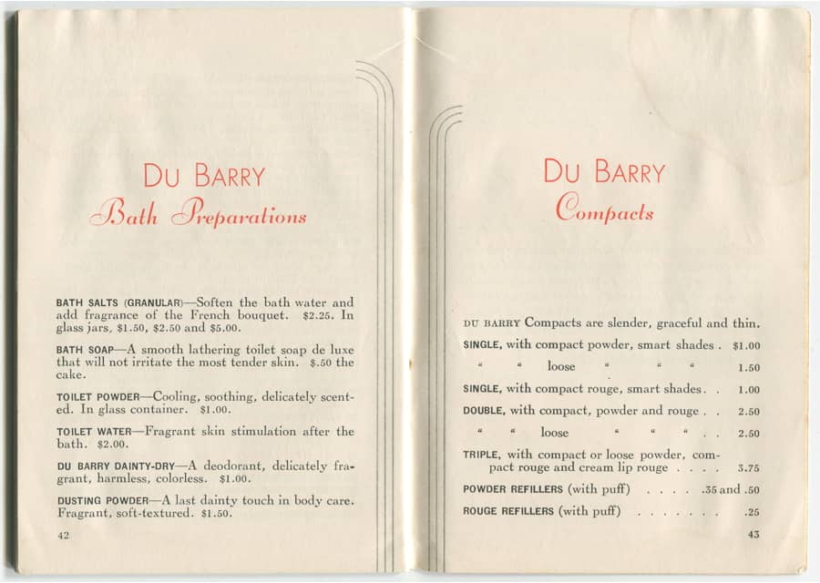 1935 Home Method of Du Barry Beauty Treatments pages 44-45