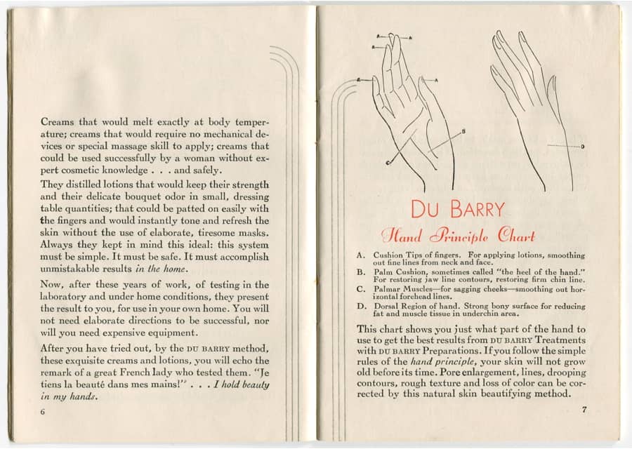 1935 Home Method of Du Barry Beauty Treatments pages 8-9