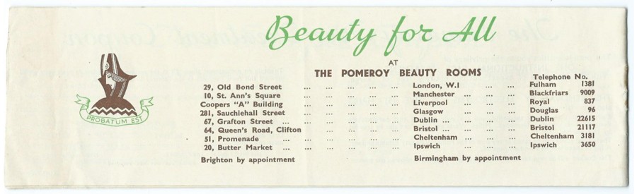 Pomeroy Beauty for All Back cover