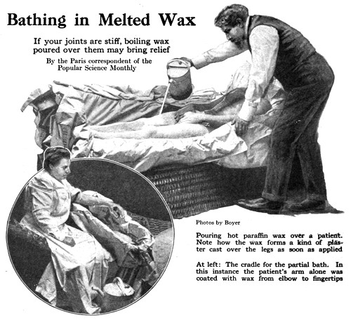 1917 Popular Science article on paraffin wax treatments