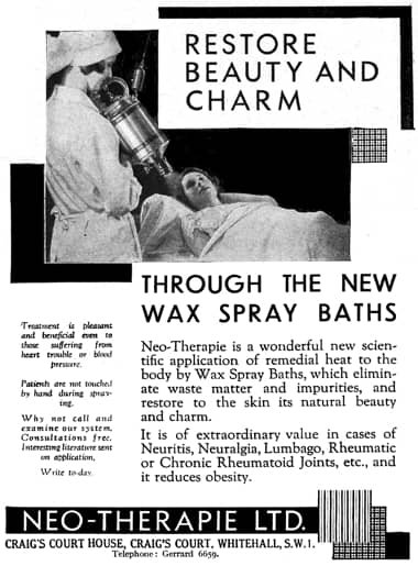 1930 Neo-Therapie Wax Spray Bath
