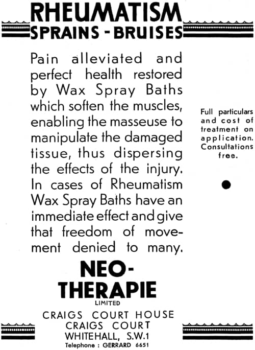 1931 Neo-Therapie Wax Spray Bath