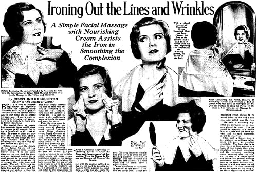 1932 Newspaper article on the Varady Facial Iron