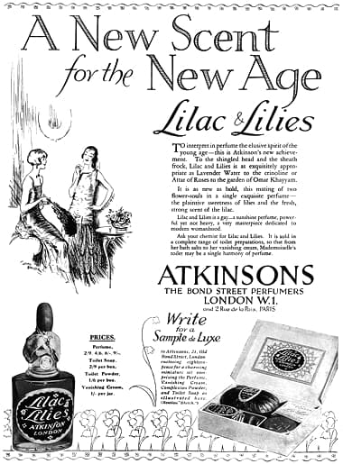1924 Atkinsons Lilac and Lillies Perfume