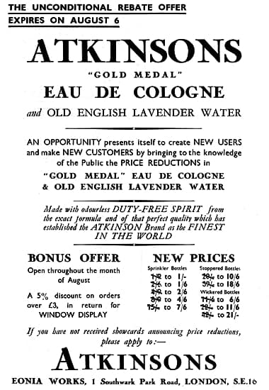 1932 Trade advertisement announcing price reductions