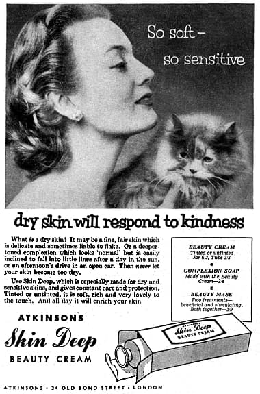 1956 Atkinson Skin Deep Beauty Cream, Complexion Soap and Beauty Mask