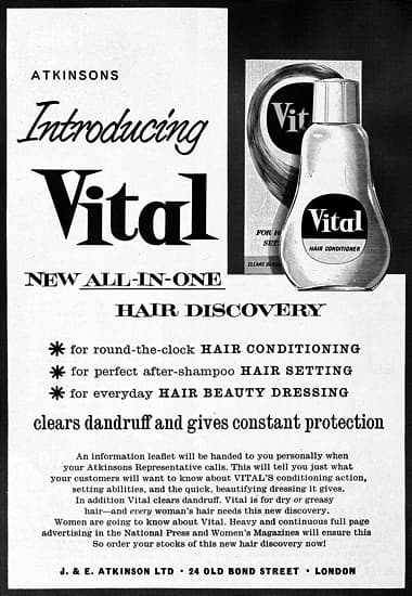 1960 Trade advertisement for Vital