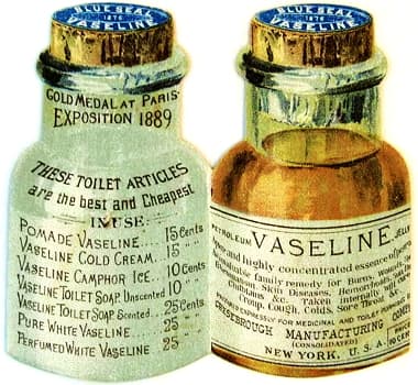 1891 Vaseline Blue Label Trade Card