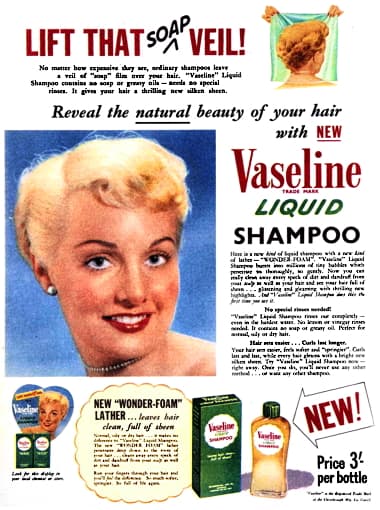 1950 Vaseline Liquid Shampoo