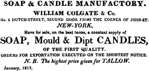 1817 First Colgate advertisement