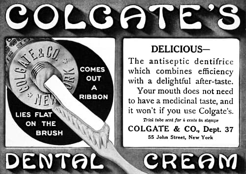 1909 Colgate Dental Cream
