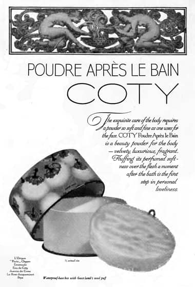 1928 Coty Poudre Apres le Bain