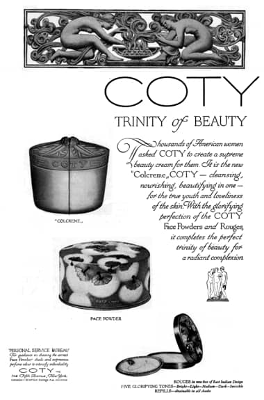 1928 Coty Colcreme Face Powder and Rouge
