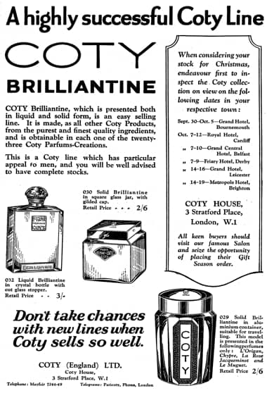 1929 Coty Brilliantines