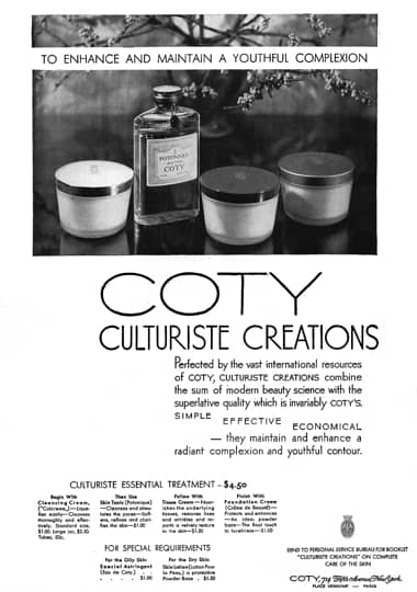1930 Coty Culturiste Creations