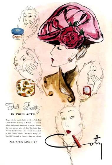 1945 Coty make-up products