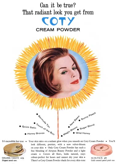 1962 Coty Cream Powder