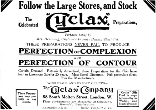 1914 Cyclax trade advertisement