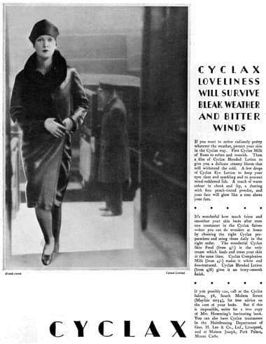 1928 Cyclax winter skin-care